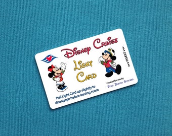Mickey and Minnie with DCL Logo Disney Cruise Light Card® card key switch activator for Fish Extender FE Gift