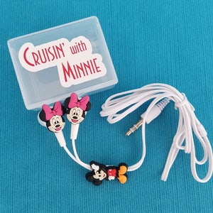 Cruisin' with Mickey Cruisin' with Minnie Earbuds & Case Fish Extender Gift Earphones Disney Cruise FE Gift image 3