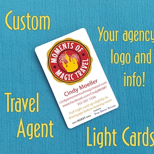 Travel Agent Light Card® - aangepaste Light Card® - activator voor sleutelschakelaars - voor TA-cadeau - DCL