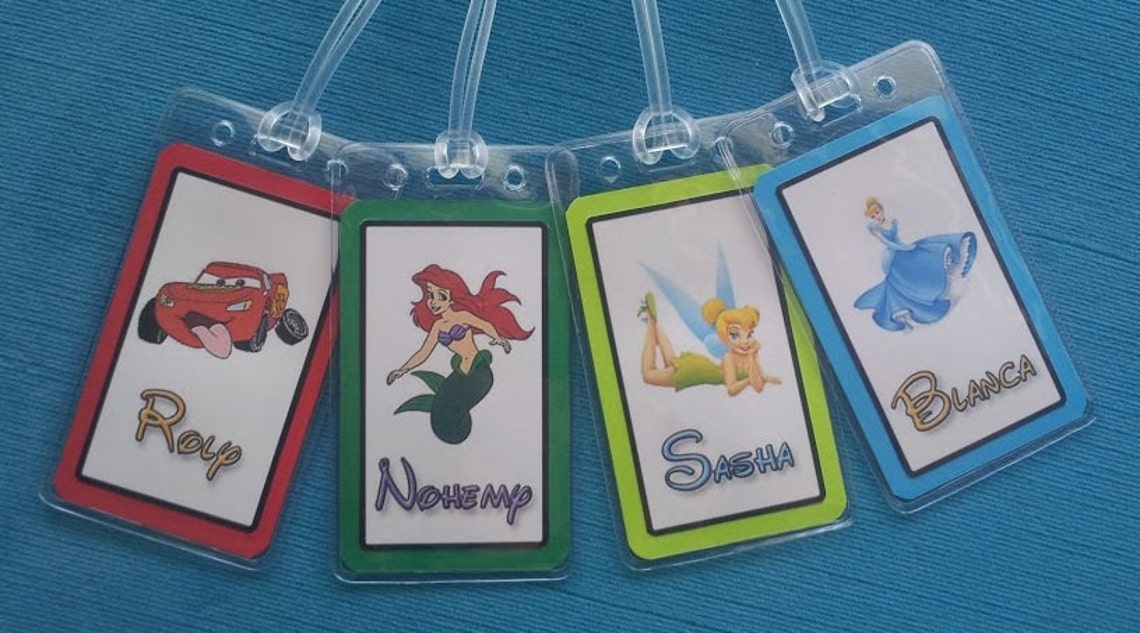 Set of Two Personalized Luggage Tags for Your Disney World Etsy