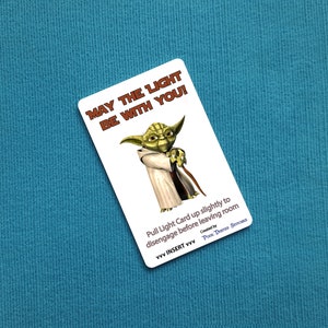 Que la lumière soit avec vous Yoda, carte Disney Cruise Light Card® activateur d'interrupteur à clé pour Fish Extender FE Gift Star Wars Day at Sea