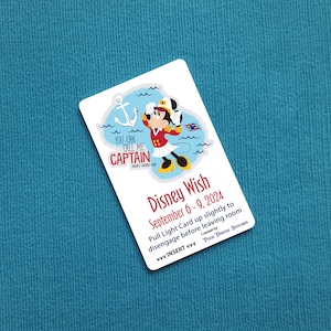 Disney Cruise Line Light Card® - Captain Minnie - magische kaart sleutelschakelaar voor Fish Extender FE Gift DCL