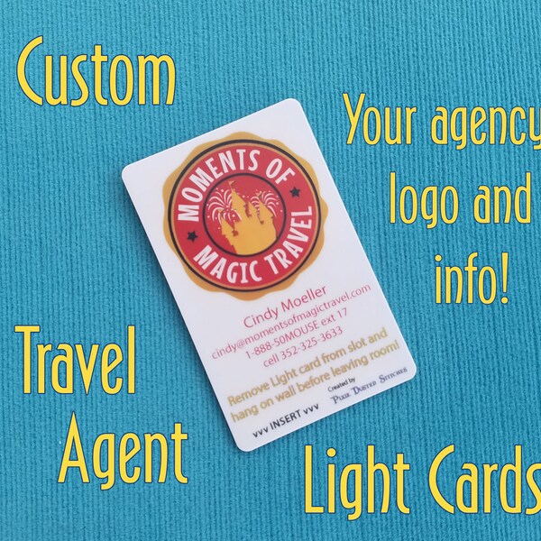 Travel Agent Light Card® - custom Light Card® - card key switch activator - for TA gift - DCL