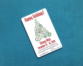 Mickey Christmas Tree Light Card - Disney Cruise Key Switch Aktivator