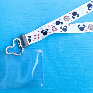 Ribbon Lanyard  - for KTTW card - Disney Cruise - DCL - Nautical Mouse - Mickey - Non-scratchy - Child or Adult