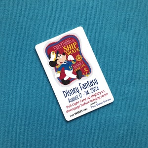 Disney Cruise Light Card® - Ship Shape - activateur d'interrupteur à clé de carte personnalisée - pour Fish Extender FE Gift DCL