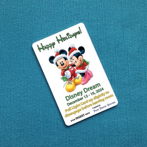 Holiday Mickey & Minnie Light Card® - Kerstcruise - met verzend- en vaardata - Card Key Switch Activator for Fish Extender FE Gift