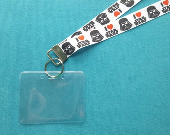 Disney KTTW Card Holder/Lanyard  - I Love Star Wars - Darth Vader - Non-scratchy - Child or Adult