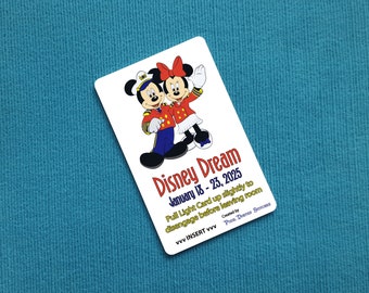 Disney Cruise Light Card® - Captain Mickey et Sailor Minnie - activateur d&#39;interrupteur à clé pour carte magique personnalisée pour Fish Extender FE Gift DCL