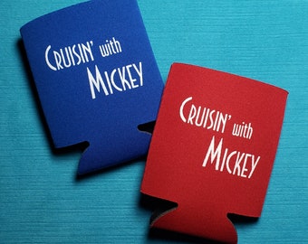 DCL Can Hugger - Can Cozy - Can Cooler - Crusin' with Mickey - Fish Extender - FE Gift - Disney Cruise