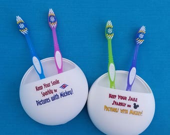 Disney Cruise - Parks -  Toothbrush Holder - Suction Mounted - Disney Cruise DCLFish Extender Gift - FE Gift - Disney World WDW - Disneyland