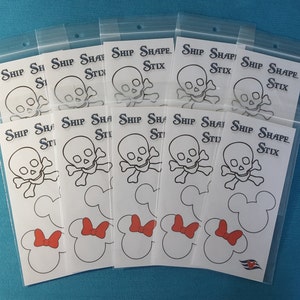 Set of 10 "Ship Shape Stix" gift packs for Disney cruise FE gifts