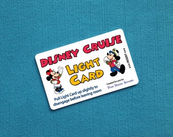 Mickey and Minnie Disney Cruise Light Card® card key switch activator for Fish Extender FE Gift DCL