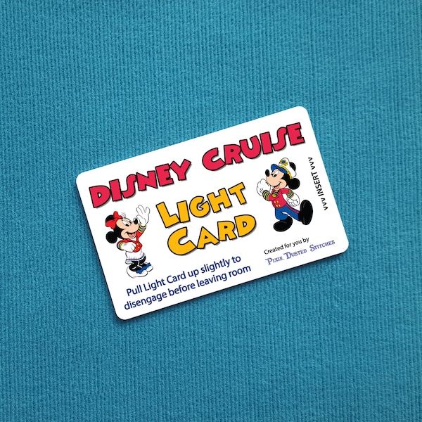 Mickey and Minnie Disney Cruise Light Card for Fish Extender Gift