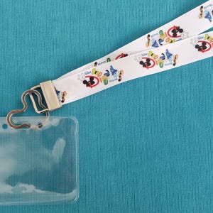 Disney Cruise Lanyard - Disney World Lanyard - KTTW Card Holder - Disney World - Disney in Character Letters - Non-scratchy - Child or Adult