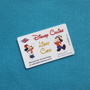 Mickey and Minnie with DCL Logo Disney Cruise Light Card® card key switch activator for Fish Extender FE Gift image 1