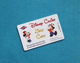 Mickey and Minnie with DCL Logo Disney Cruise Light Card® card key switch activator for Fish Extender FE Gift