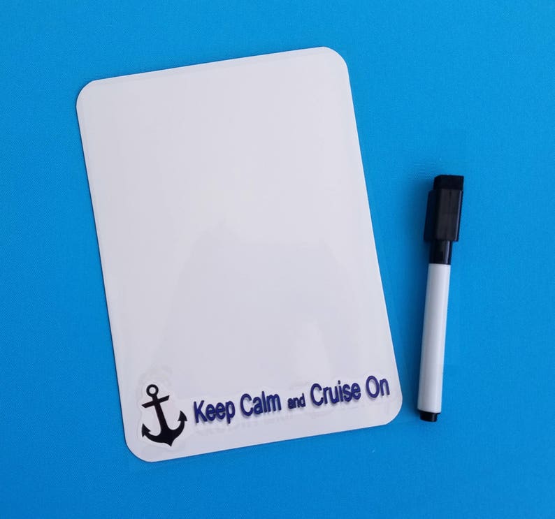 Cruise Door Sized Memo Board White Board 5 x 7 Dry Erase Board Keep Calm and Cruise On Door Magnet Note Center Cruise Gift image 2