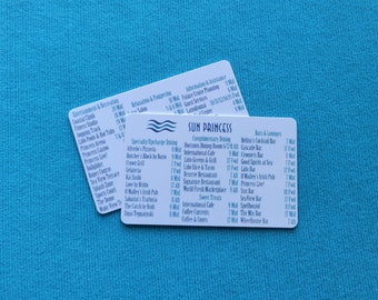 Princess - Deck Locator - Cruise Wayfinder Cards - for Princess Cruises