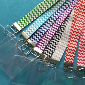 Ribbon Lanyard - Chevron - Many Colors - Cruise - Theme Park - Non-scratchy - Child or Adult