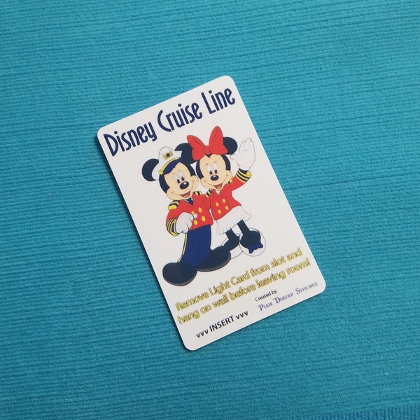 Disney Cruise Line Light Card® - Captain Mickey & Sailor Minnie - magic card key switch activator for Fish Extender FE Gift DCL