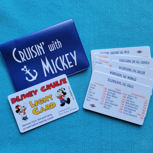 Disney Cruise Light Card®  and Deck Locator Gift Sets - Great Fish Extender Gift for Disney Cruise - Fabulous Five Gift
