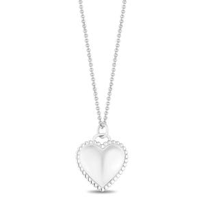 Sterling Silver Custom Engraved Heart Necklace