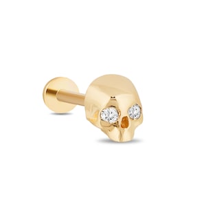 Micro Skull Diamond Threaded Stud