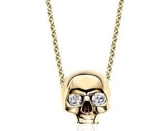 Diamond Skull Necklace