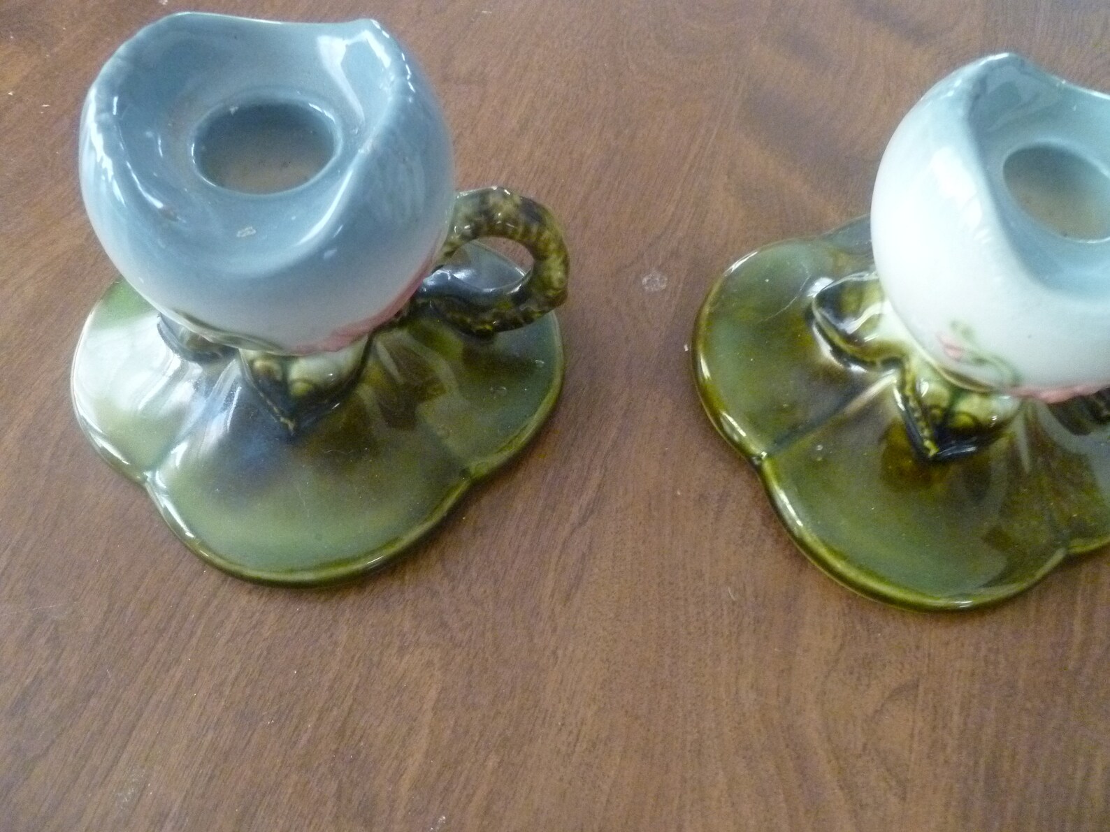 Two Vintage Hull Candle Holders Etsy
