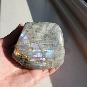 Stunning Rare Purple rainbow Flash Labradorite freeform