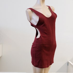 1930&#39;s Vintage Dark Burgundy Wool Jersey One Piece mens&#39; One Piece Bathing Suit Swim Suit Bathing Costume NRA label
