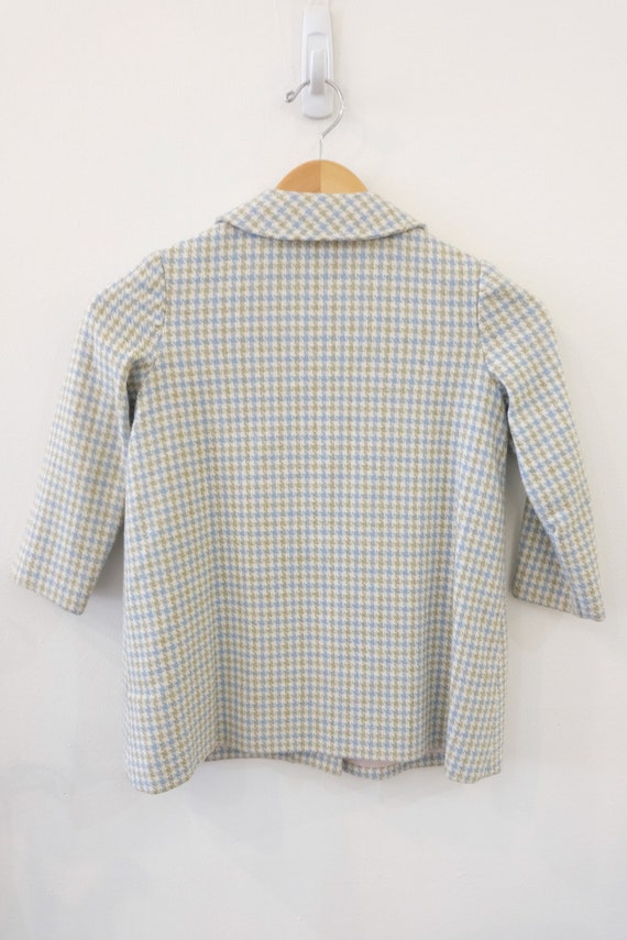 1960's Vintage Little Girls Wool Houndstooth Alin… - image 3