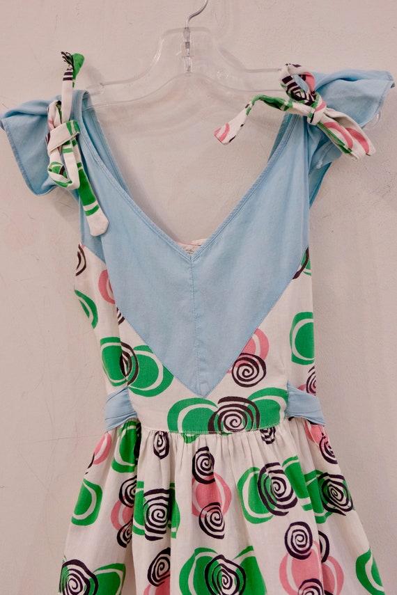 1950's Vintage Little Girl Summer Cotton Dress Bi… - image 1