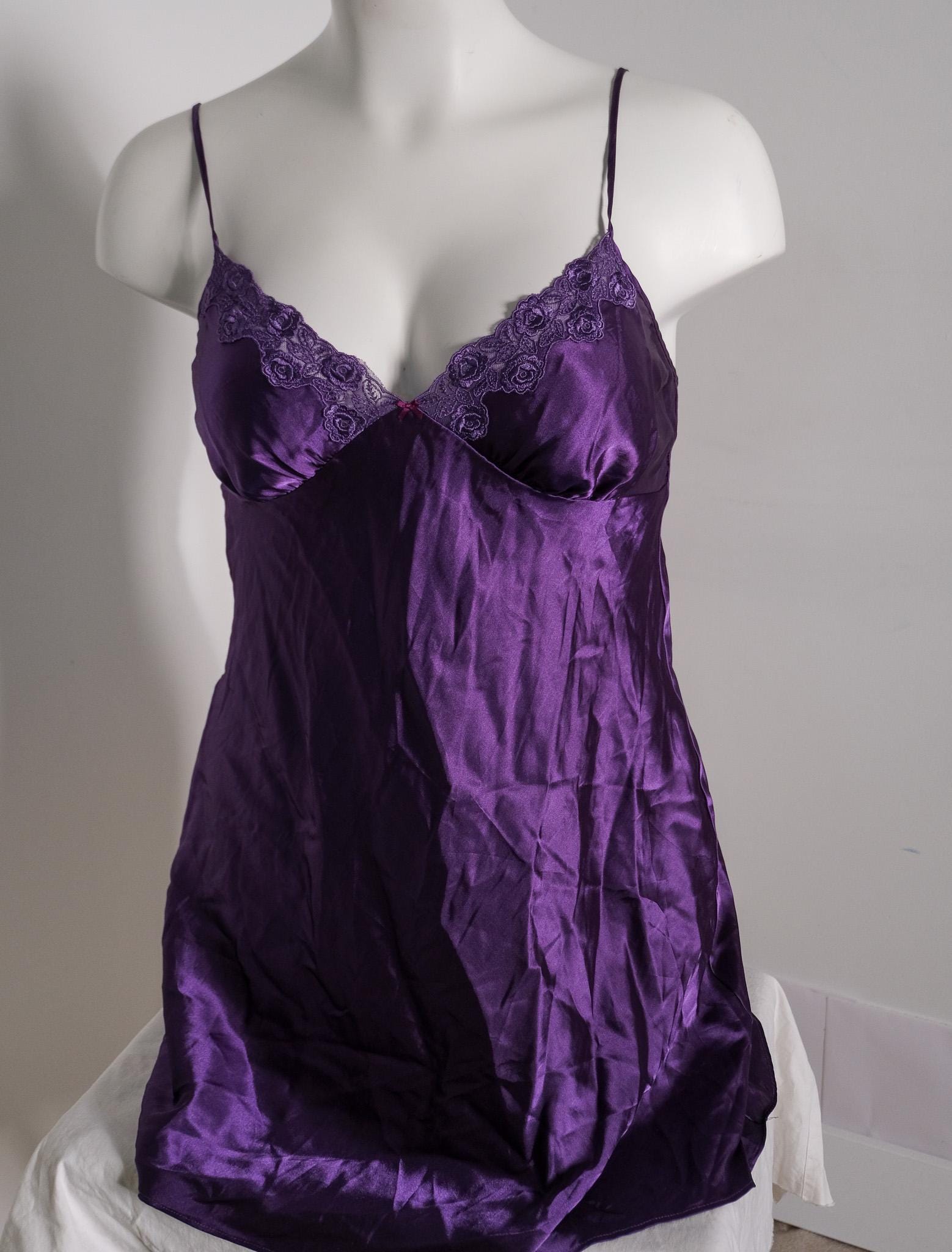 Purple Slip Dress - Etsy