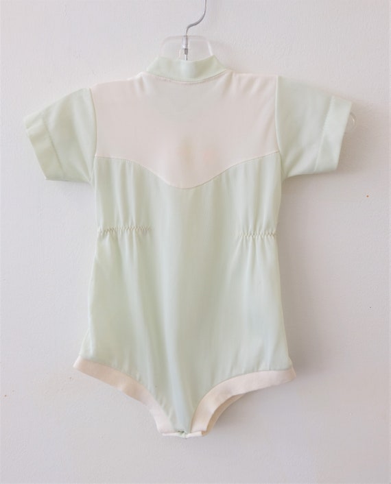 1970's Vintage Baby Unisex Nylon Pale Mint Green … - image 10