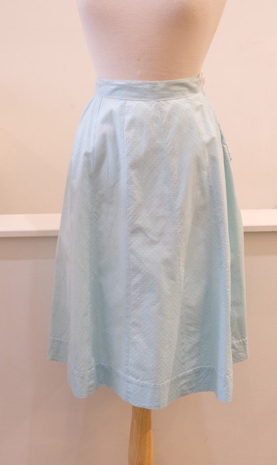 1940's Vintage Ice Blue Gored Skirt-25" Waist Mode