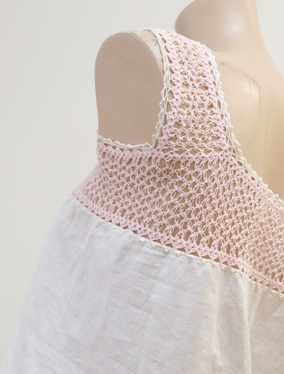 1920's Vintage Home Sewn Crochet and Cotton Crop … - image 6