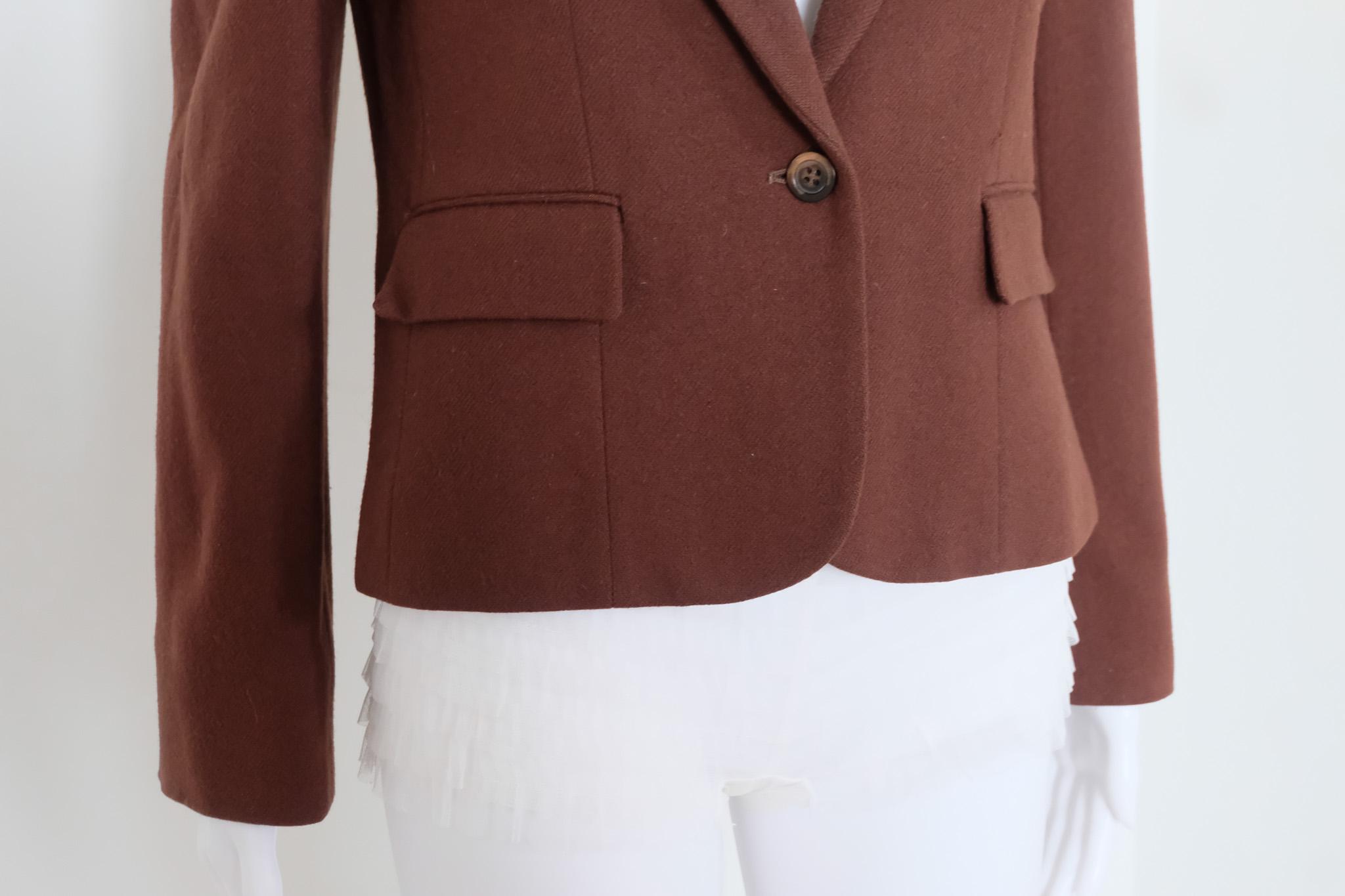 Manteau en cuir marron vintage