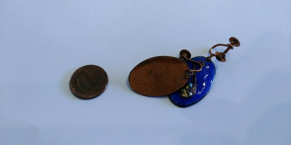 1950's Vintage Copper and Blue with colorful deta… - image 4