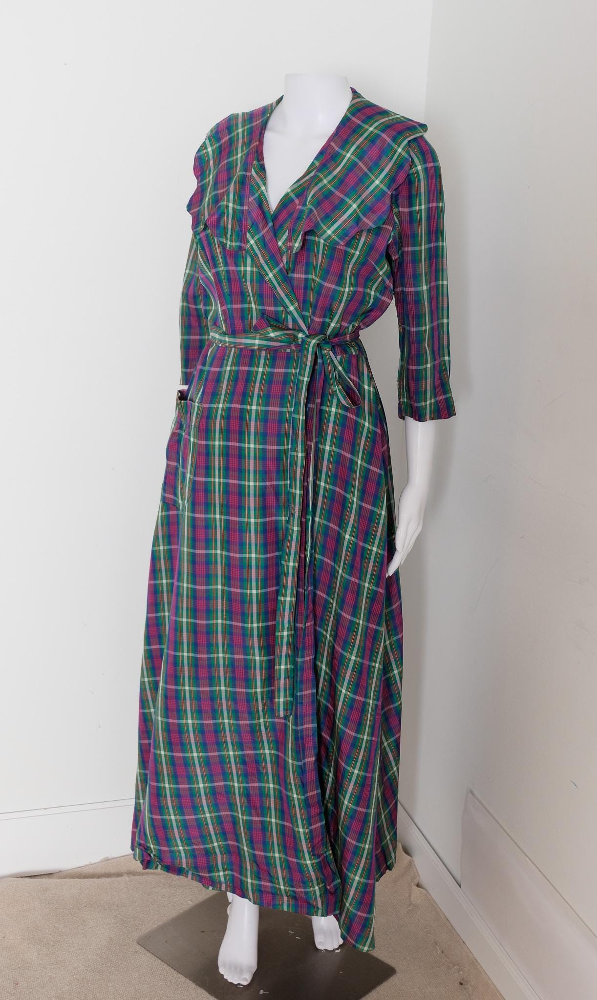 Plaid Dressing Gown