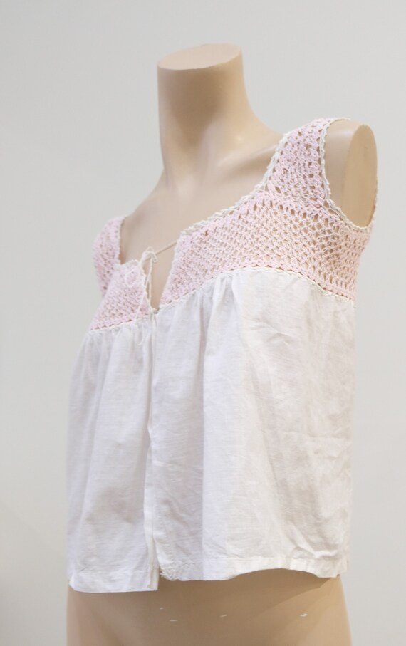 1920's Vintage Home Sewn Crochet and Cotton Crop … - image 9