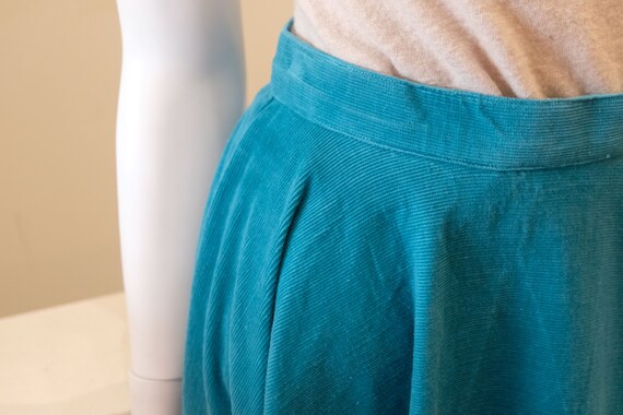 1950's vintage  bright turquoise cotton corduroy … - image 6