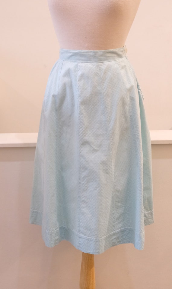 1940's Vintage Ice Blue Gored Skirt-25" Waist Mod… - image 3