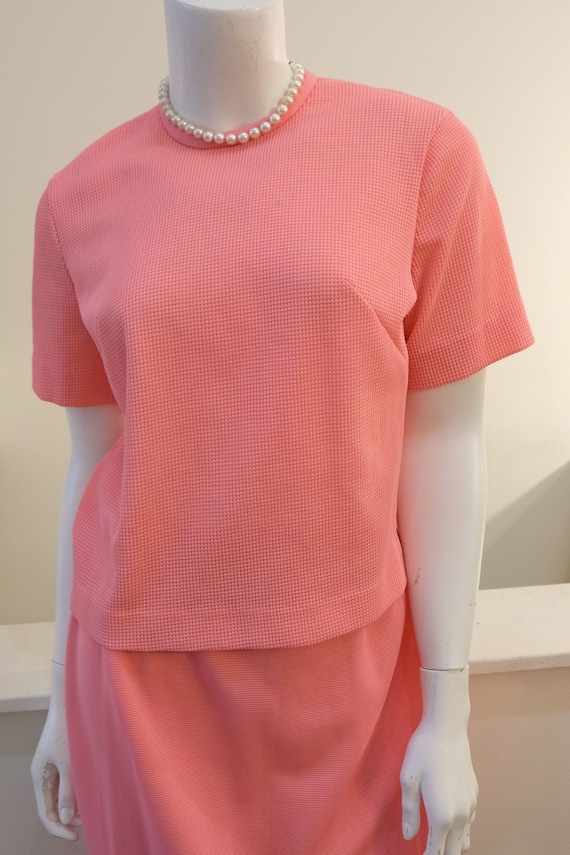 1960's Vintage WOMENS' Polyester Bright Pink 3 Pi… - image 3