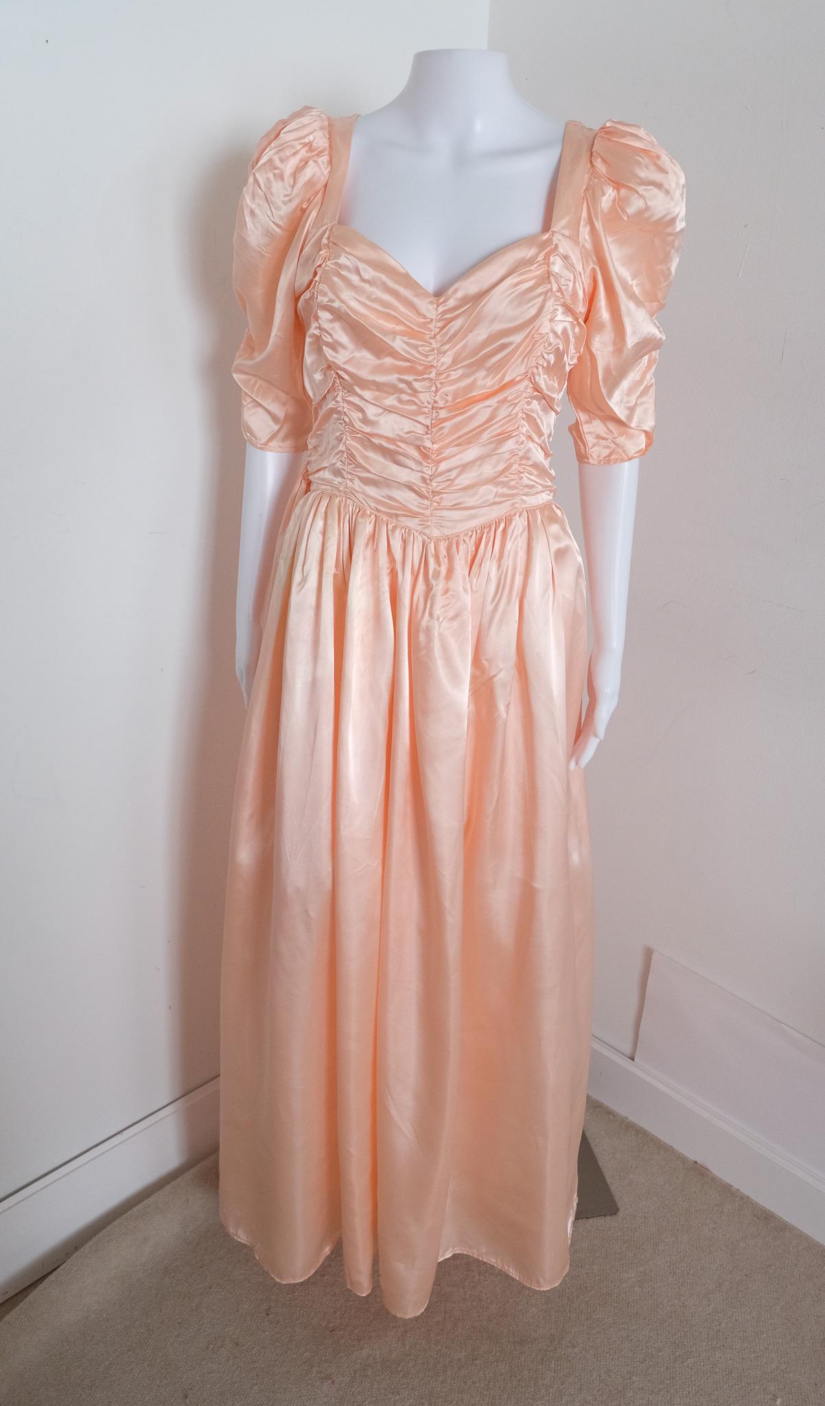 80s peach bridesmaid dress Prom Vintage 1980s Color:Black Gold Combo MasterSku:KA5C35Q1 Beach Vows | Get