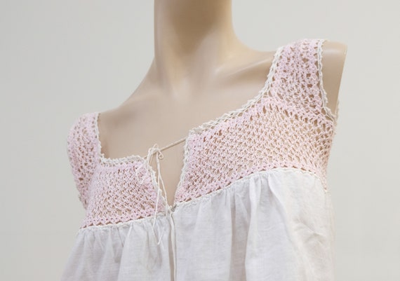 1920's Vintage Home Sewn Crochet and Cotton Crop … - image 8