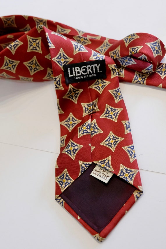 1990's Vintage Liberty Of London Silk Necktie / D… - image 2