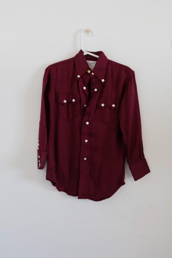 boys burgundy dress shirts Button Down Dress Shirt for Kids Burgundy Color
