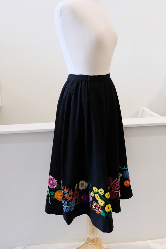 Embroidered skirt clearance etsy